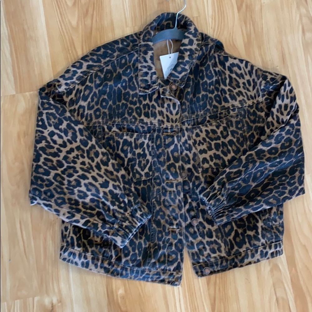 Leopard Denim Jacket